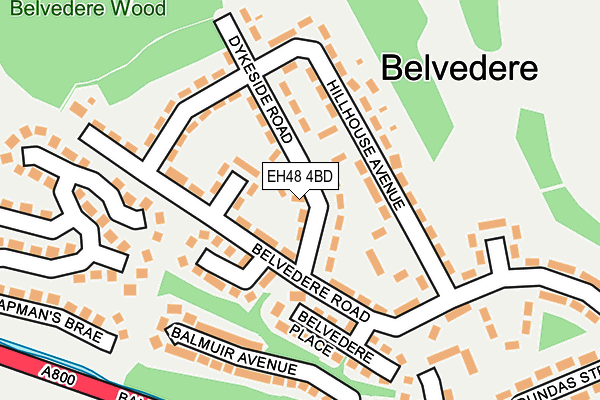 EH48 4BD map - OS OpenMap – Local (Ordnance Survey)