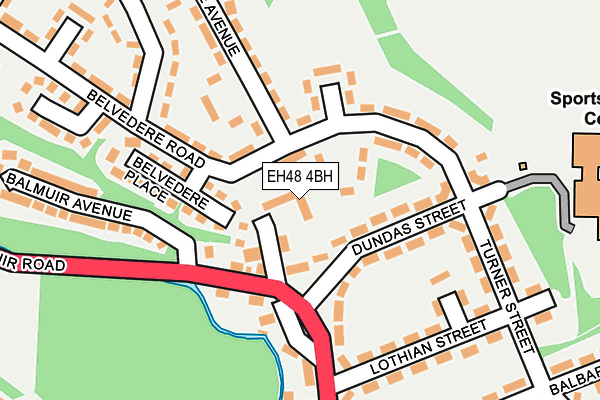 EH48 4BH map - OS OpenMap – Local (Ordnance Survey)