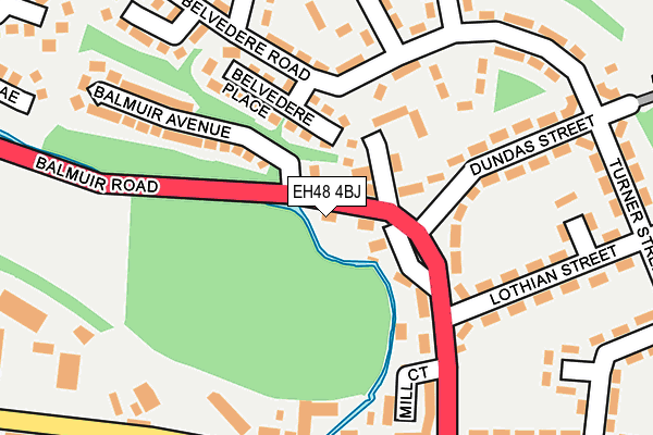EH48 4BJ map - OS OpenMap – Local (Ordnance Survey)