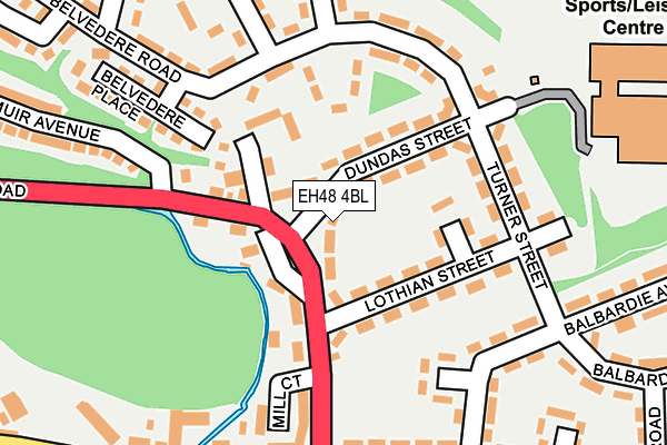 EH48 4BL map - OS OpenMap – Local (Ordnance Survey)
