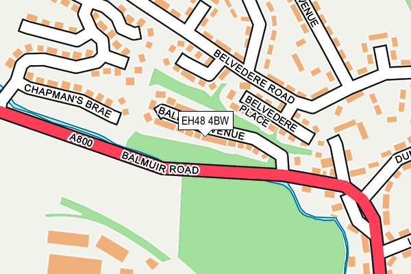 EH48 4BW map - OS OpenMap – Local (Ordnance Survey)