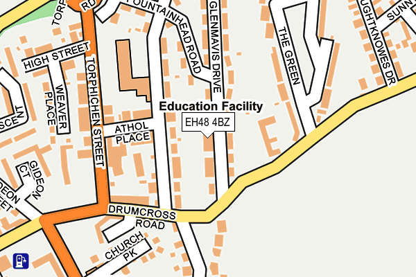 EH48 4BZ map - OS OpenMap – Local (Ordnance Survey)