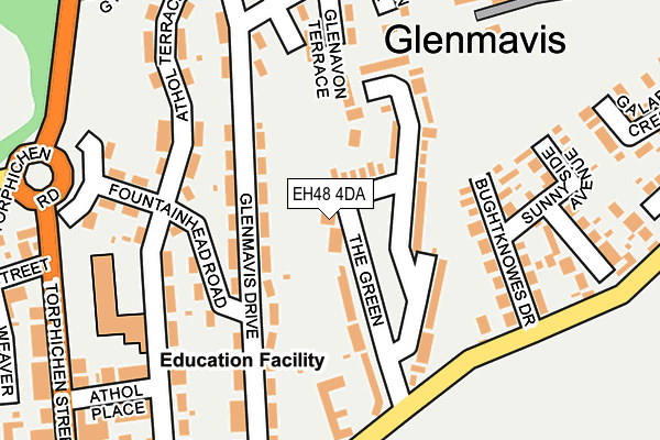 EH48 4DA map - OS OpenMap – Local (Ordnance Survey)