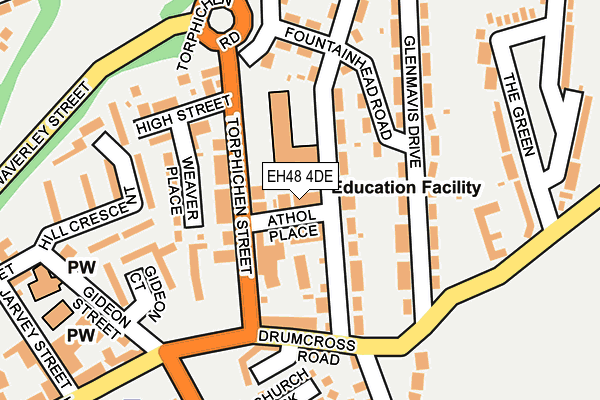 EH48 4DE map - OS OpenMap – Local (Ordnance Survey)