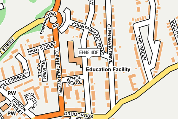 EH48 4DF map - OS OpenMap – Local (Ordnance Survey)