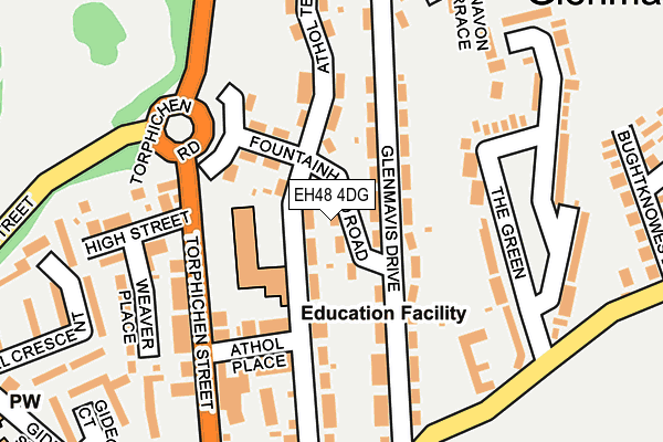 EH48 4DG map - OS OpenMap – Local (Ordnance Survey)