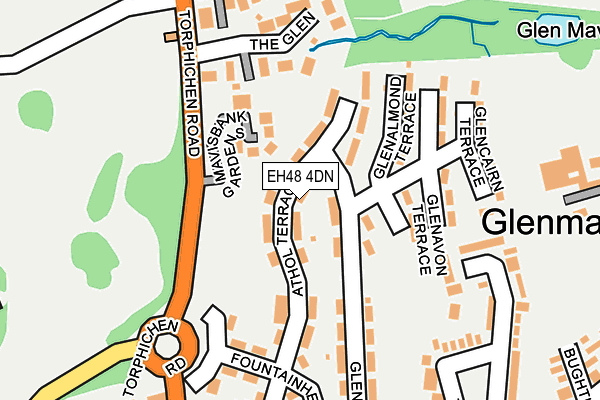 EH48 4DN map - OS OpenMap – Local (Ordnance Survey)