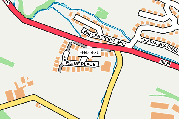 EH48 4GU map - OS OpenMap – Local (Ordnance Survey)