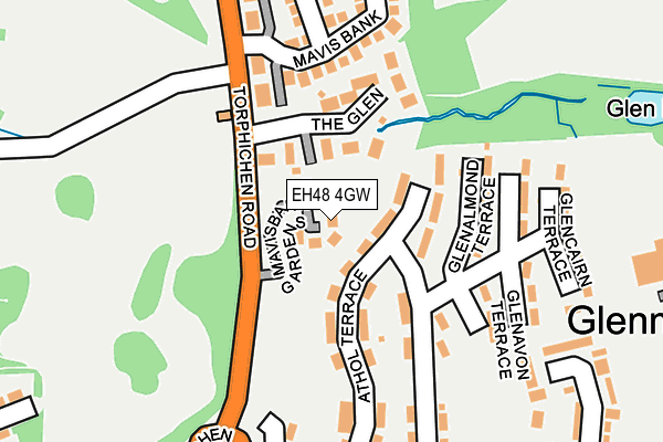 EH48 4GW map - OS OpenMap – Local (Ordnance Survey)