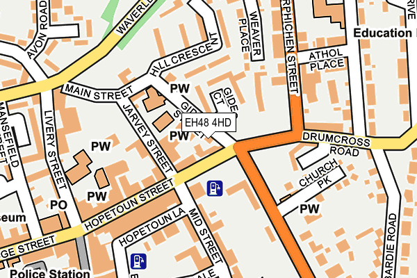EH48 4HD map - OS OpenMap – Local (Ordnance Survey)