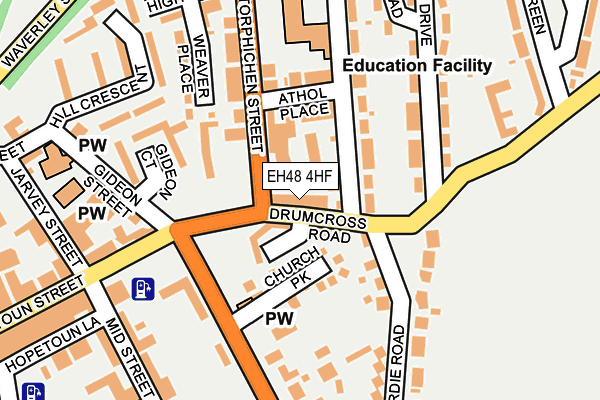 EH48 4HF map - OS OpenMap – Local (Ordnance Survey)