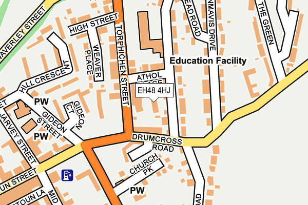 EH48 4HJ map - OS OpenMap – Local (Ordnance Survey)