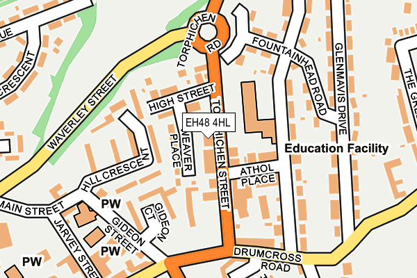 EH48 4HL map - OS OpenMap – Local (Ordnance Survey)
