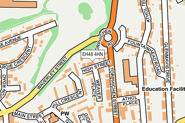 EH48 4HN map - OS OpenMap – Local (Ordnance Survey)