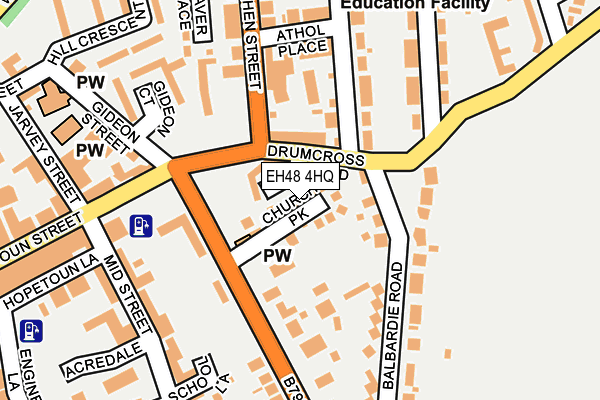 EH48 4HQ map - OS OpenMap – Local (Ordnance Survey)