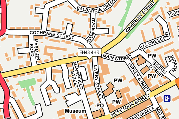 EH48 4HR map - OS OpenMap – Local (Ordnance Survey)
