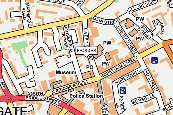 EH48 4HS map - OS OpenMap – Local (Ordnance Survey)