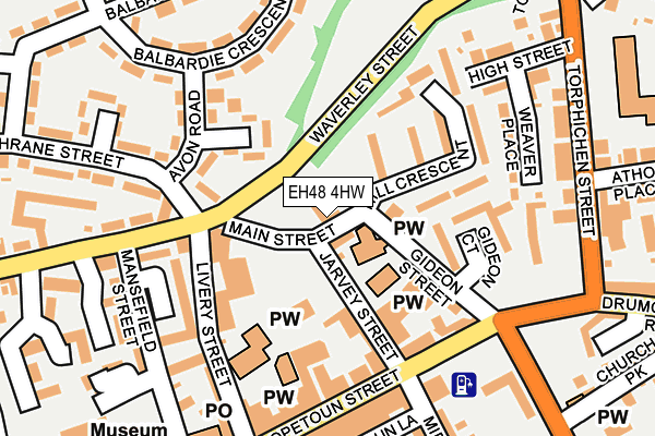 EH48 4HW map - OS OpenMap – Local (Ordnance Survey)