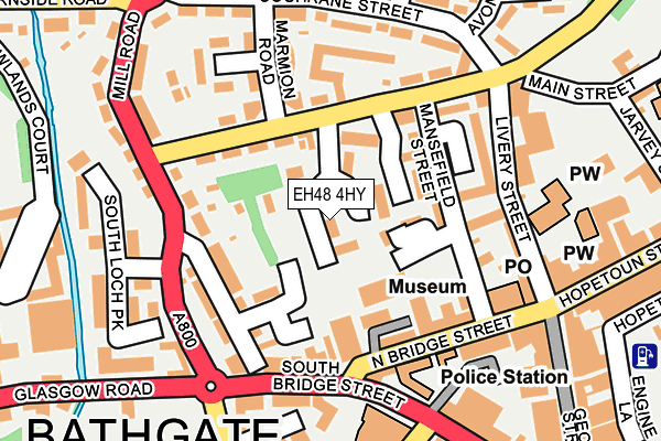 EH48 4HY map - OS OpenMap – Local (Ordnance Survey)