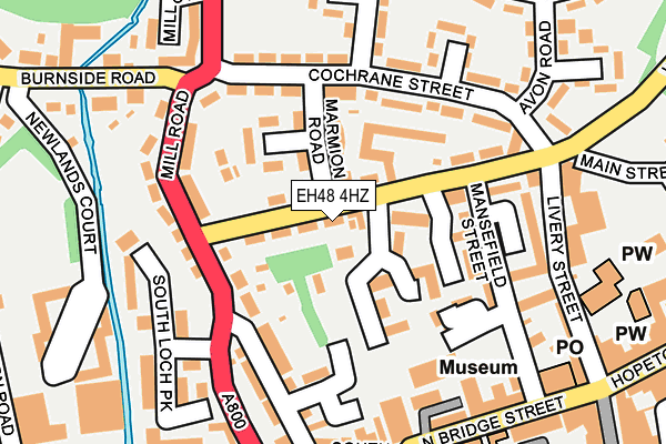 EH48 4HZ map - OS OpenMap – Local (Ordnance Survey)