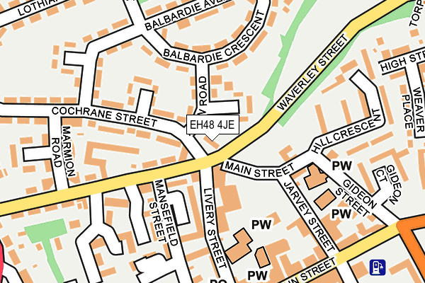 EH48 4JE map - OS OpenMap – Local (Ordnance Survey)
