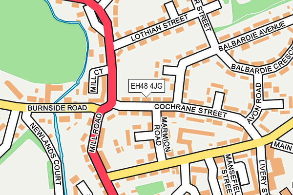 EH48 4JG map - OS OpenMap – Local (Ordnance Survey)
