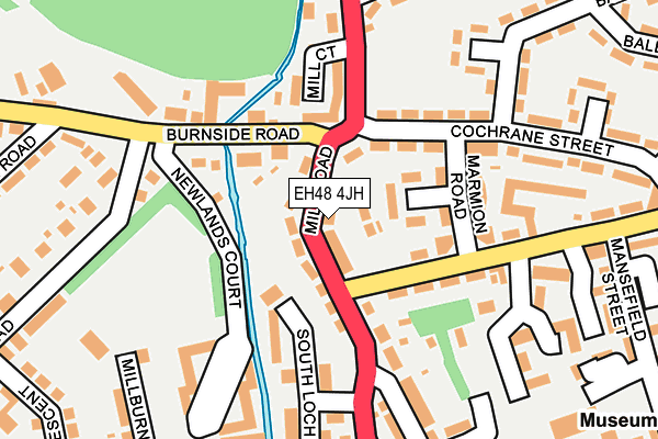 EH48 4JH map - OS OpenMap – Local (Ordnance Survey)