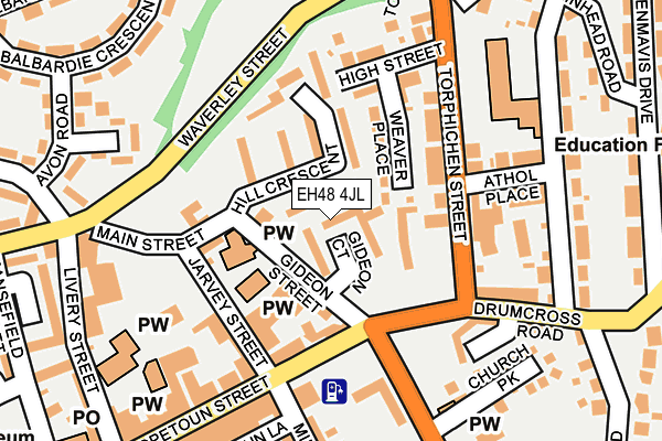 EH48 4JL map - OS OpenMap – Local (Ordnance Survey)