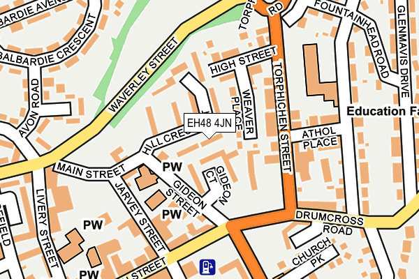 EH48 4JN map - OS OpenMap – Local (Ordnance Survey)