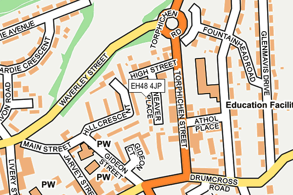 EH48 4JP map - OS OpenMap – Local (Ordnance Survey)