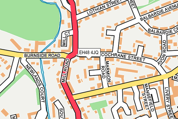 EH48 4JQ map - OS OpenMap – Local (Ordnance Survey)