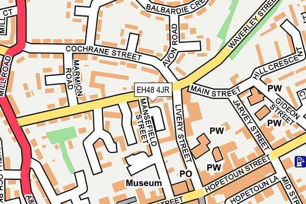 EH48 4JR map - OS OpenMap – Local (Ordnance Survey)