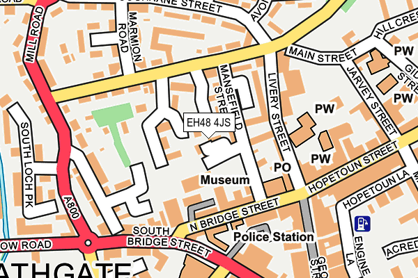 EH48 4JS map - OS OpenMap – Local (Ordnance Survey)