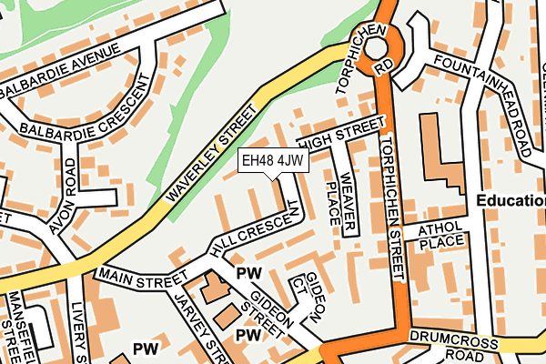 EH48 4JW map - OS OpenMap – Local (Ordnance Survey)