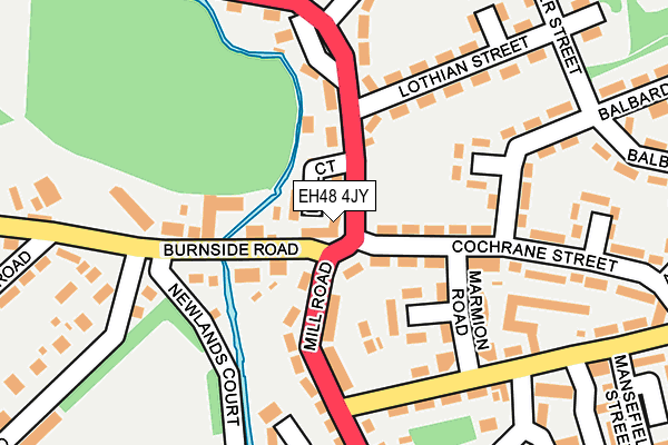 EH48 4JY map - OS OpenMap – Local (Ordnance Survey)