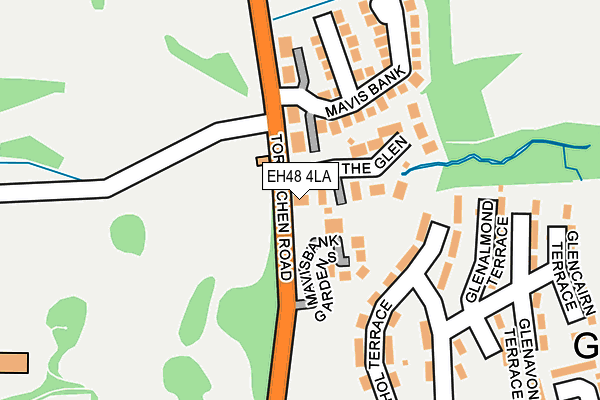 EH48 4LA map - OS OpenMap – Local (Ordnance Survey)