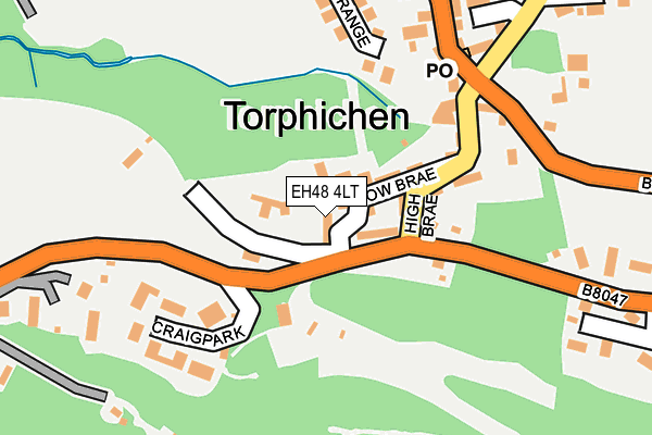 EH48 4LT map - OS OpenMap – Local (Ordnance Survey)
