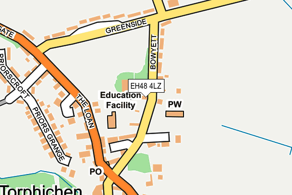 EH48 4LZ map - OS OpenMap – Local (Ordnance Survey)