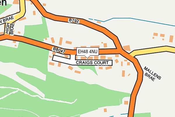EH48 4NU map - OS OpenMap – Local (Ordnance Survey)
