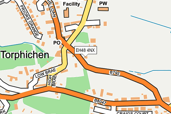 EH48 4NX map - OS OpenMap – Local (Ordnance Survey)