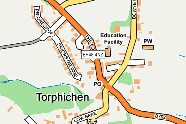 EH48 4NZ map - OS OpenMap – Local (Ordnance Survey)