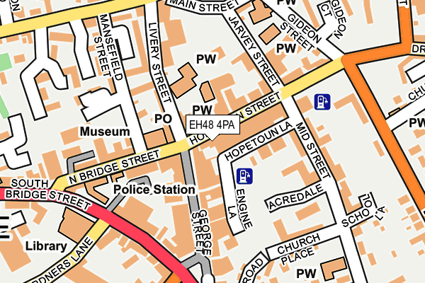 EH48 4PA map - OS OpenMap – Local (Ordnance Survey)