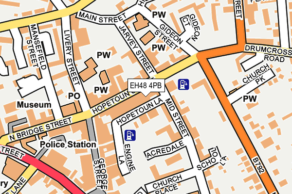EH48 4PB map - OS OpenMap – Local (Ordnance Survey)