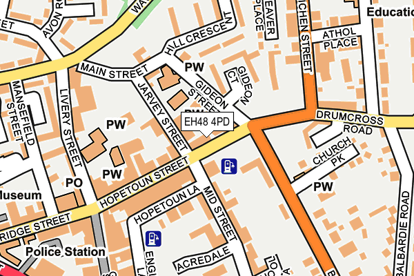 EH48 4PD map - OS OpenMap – Local (Ordnance Survey)