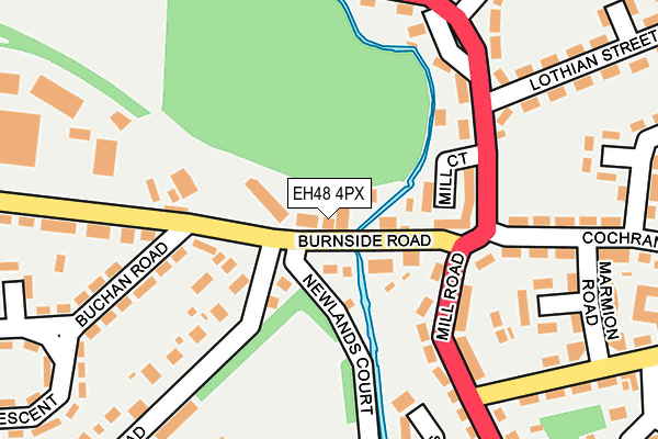 EH48 4PX map - OS OpenMap – Local (Ordnance Survey)