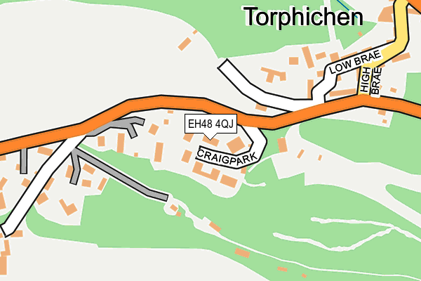 EH48 4QJ map - OS OpenMap – Local (Ordnance Survey)