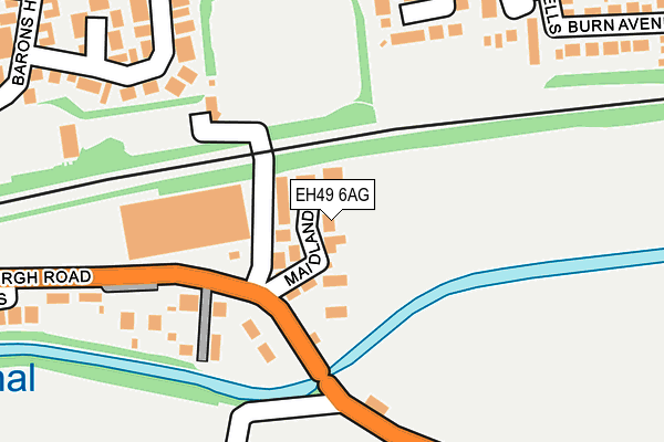 EH49 6AG map - OS OpenMap – Local (Ordnance Survey)