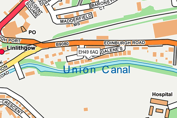 EH49 6AQ map - OS OpenMap – Local (Ordnance Survey)