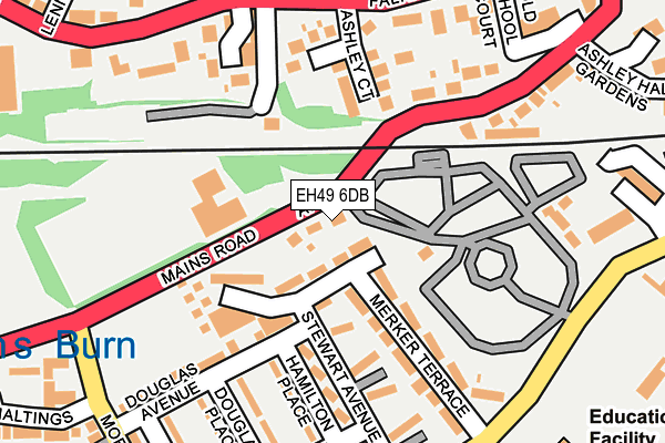 EH49 6DB map - OS OpenMap – Local (Ordnance Survey)