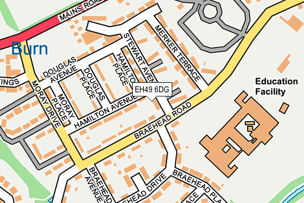EH49 6DG map - OS OpenMap – Local (Ordnance Survey)